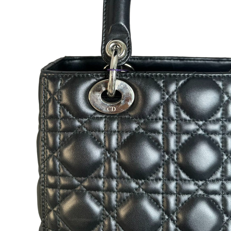 Lady Dior Medium Lambskin Black SHW