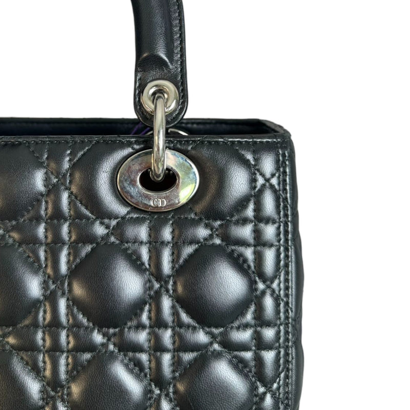 Lady Dior Medium Lambskin Black SHW