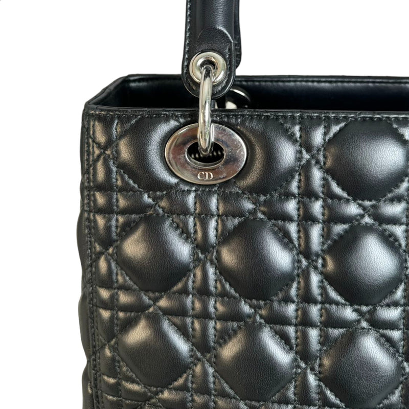 Lady Dior Medium Lambskin Black SHW