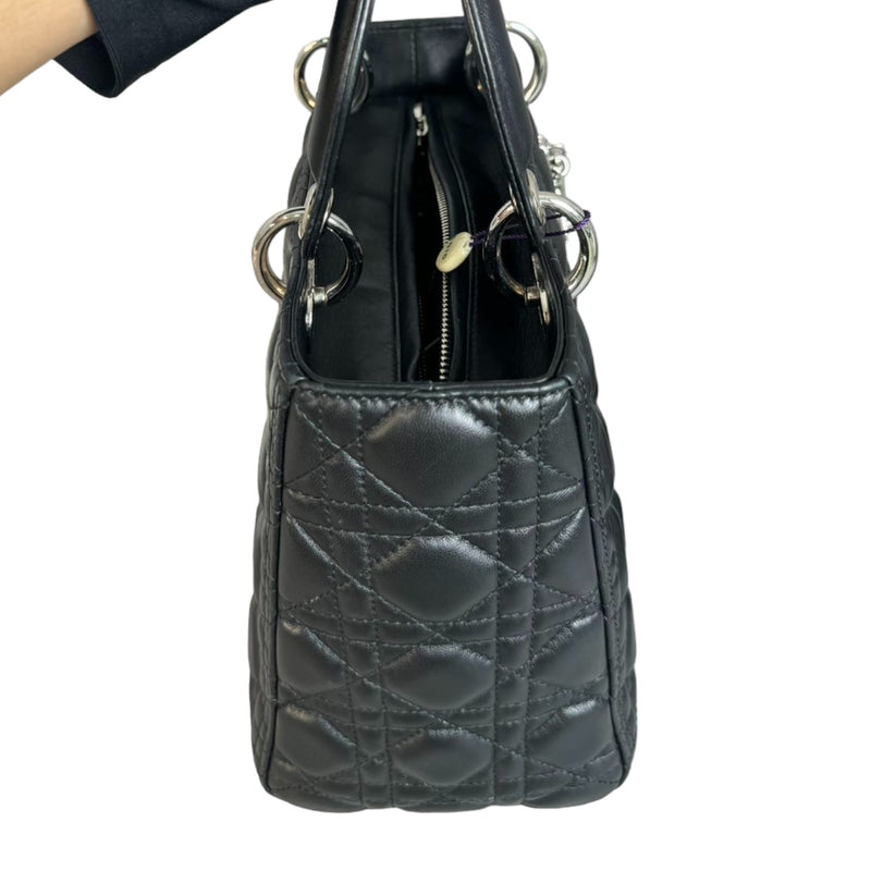 Lady Dior Medium Lambskin Black SHW