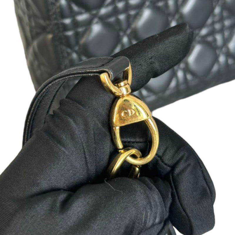 Lady Dior Medium  Lambskin Quilted Black GHW