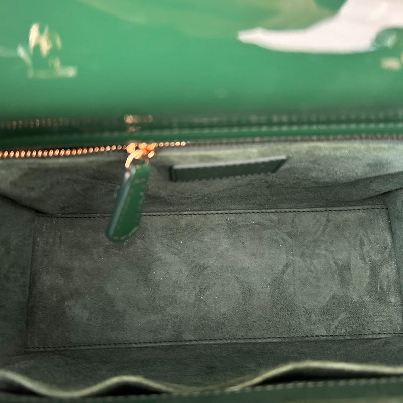 Lady Dior Medium Patent Green GHW