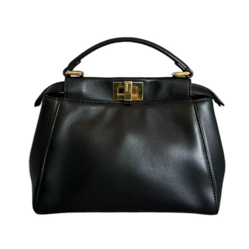 Peekaboo Iconic Satchel Mini Nappa Lambskin Black GHW