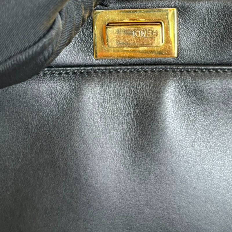 Peekaboo Iconic Satchel Mini Nappa Lambskin Black GHW