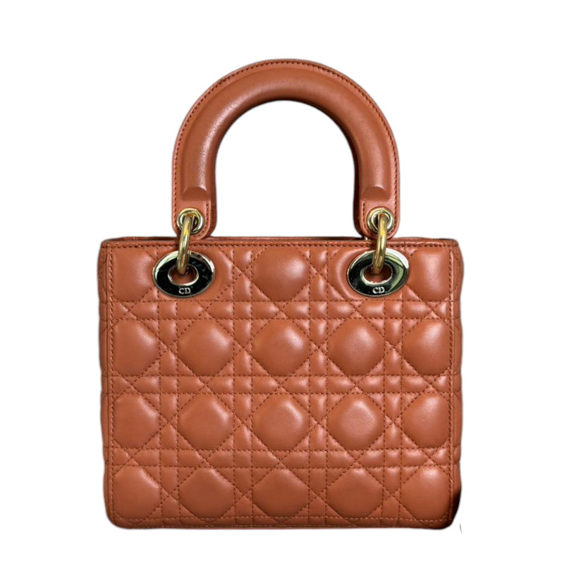 My ABCDior Lady Dior Small Lambskin Cannage Brown GHW