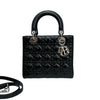 Medium Lady Dior Lambskin Cannage Black SHW