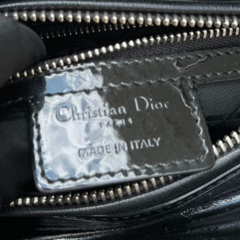 Lady Dior Medium Patent Black SHW