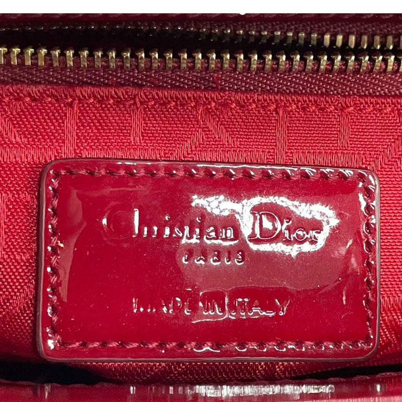 Lady Dior Mini Patent Cannage Red GHW