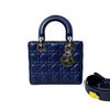 Lady Dior Medium Lambskin Blue SHW