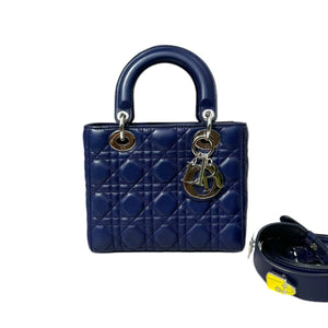 My Lady Dior Lucky Badges Small Lambskin Navy SHW