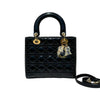 Lady Dior Large Patent Cannage Black GHW