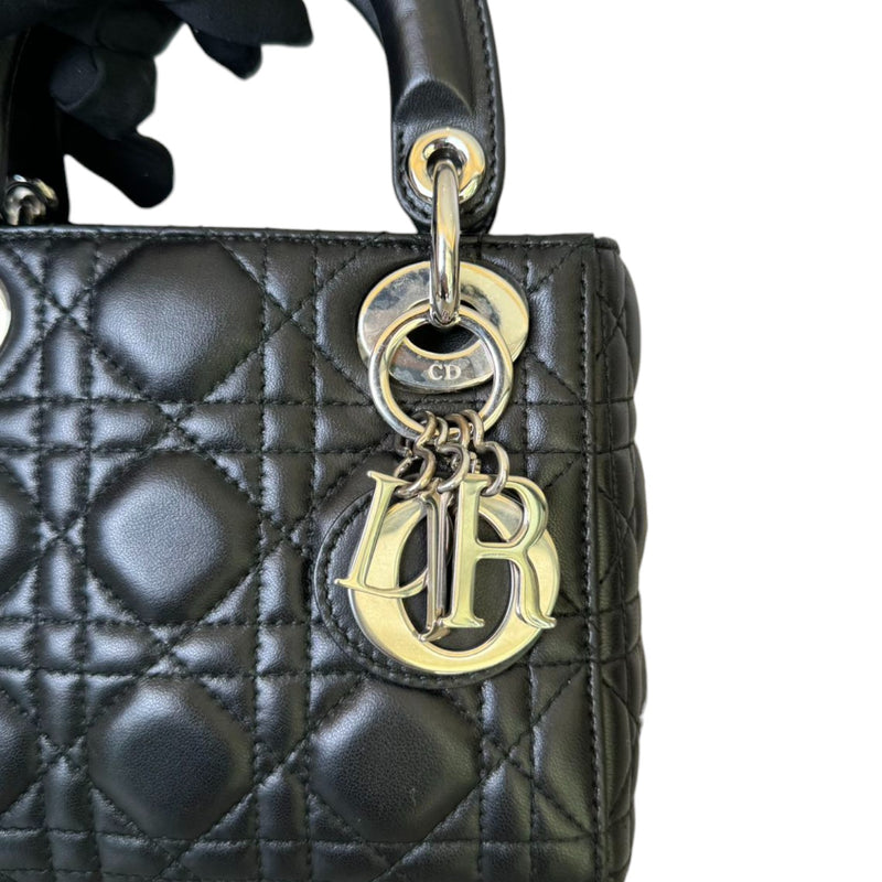 Lady Dior Mini Lambskin Cannage Black SHW