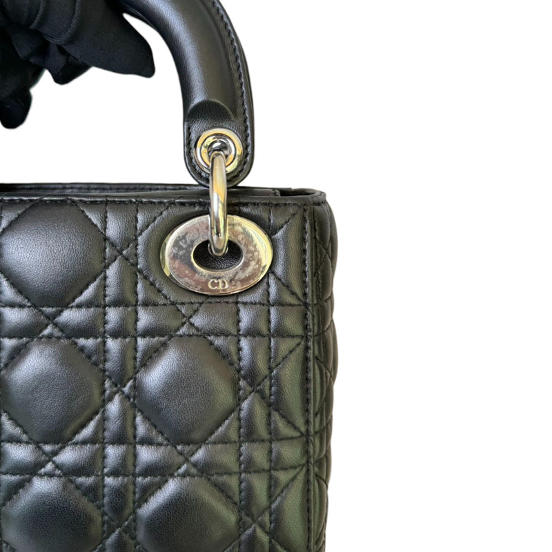 Lady Dior Mini Lambskin Cannage Black SHW