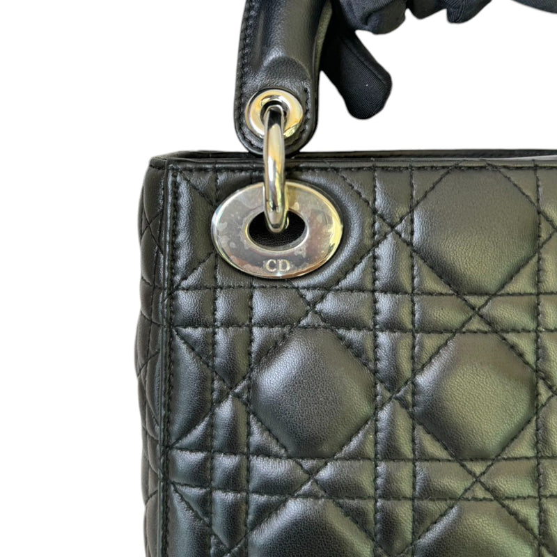 Lady Dior Mini Lambskin Cannage Black SHW