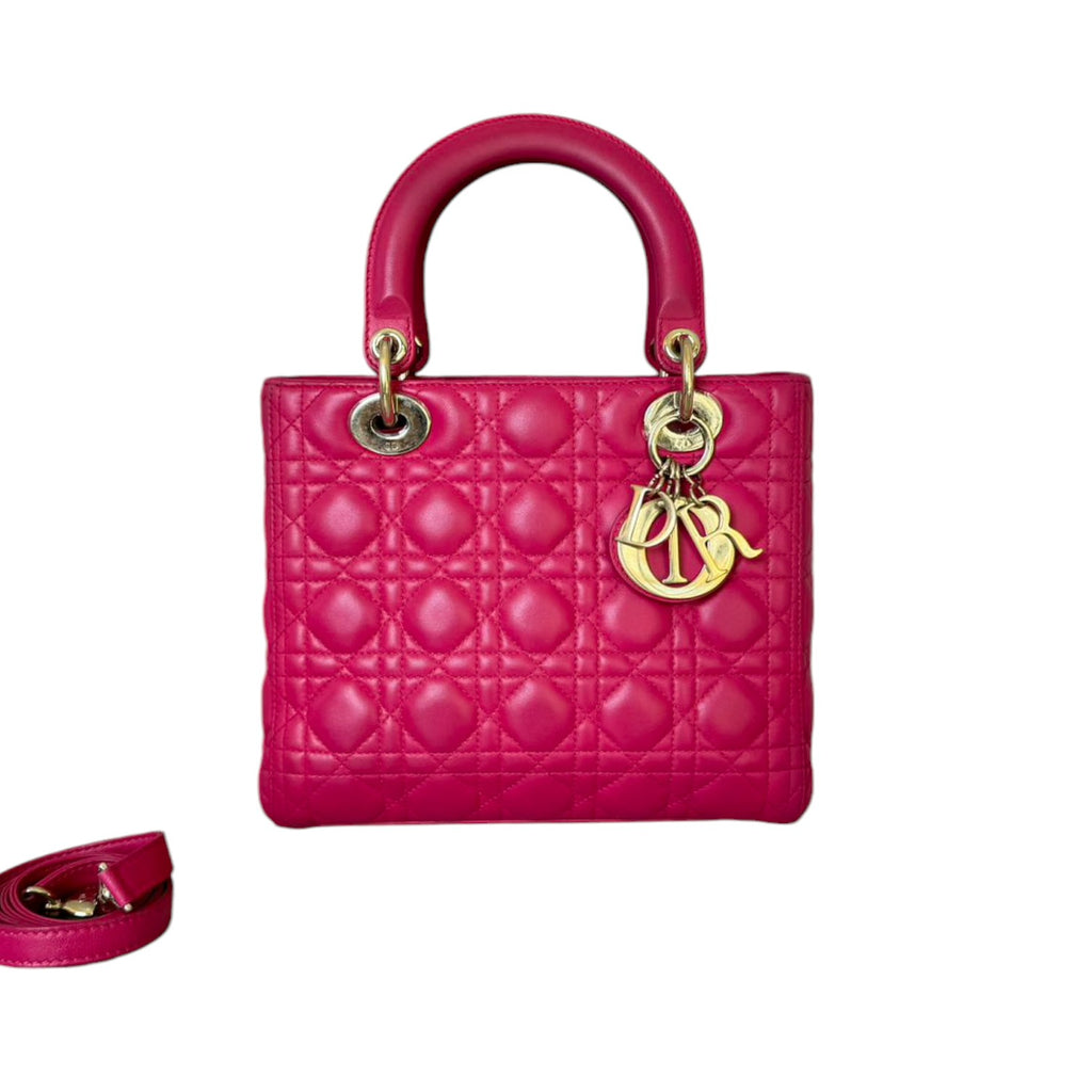 Lady Dior Medium Lambskin Pink GHW