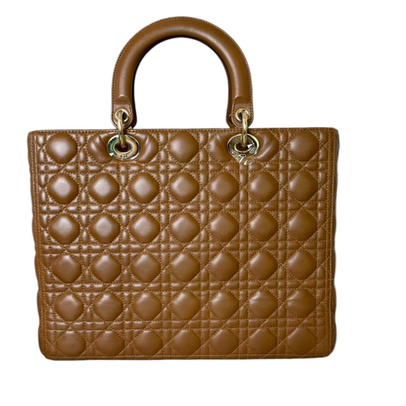 Lady Dior Lambskin Cannage Brown GHW