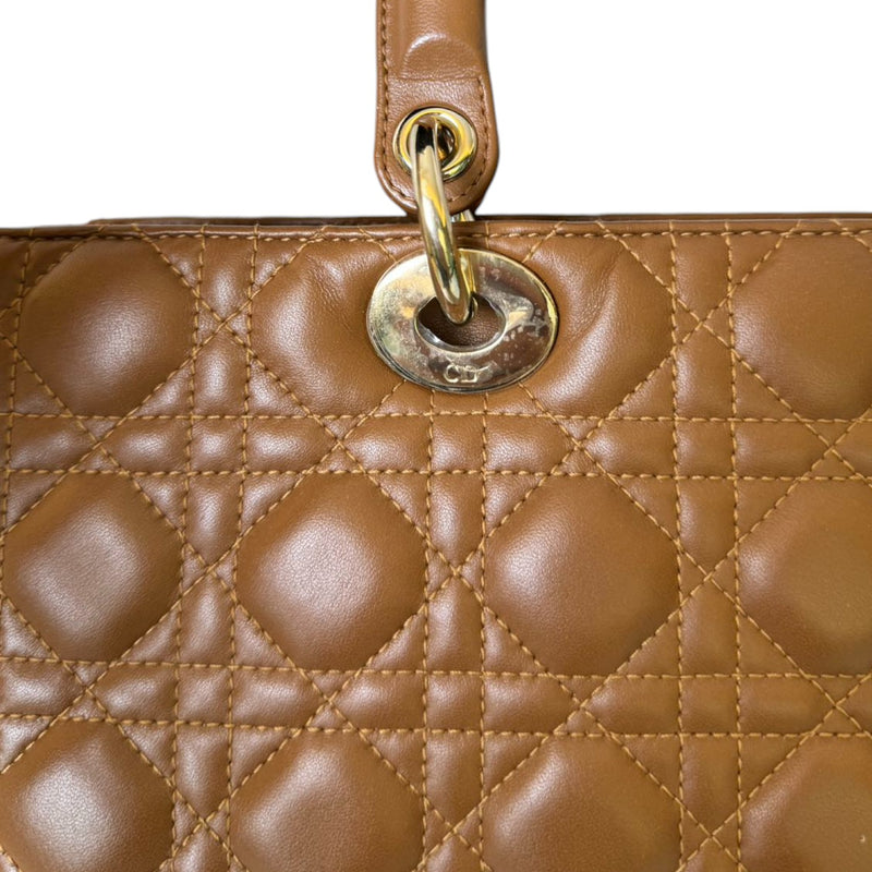 Lady Dior Lambskin Cannage Brown GHW