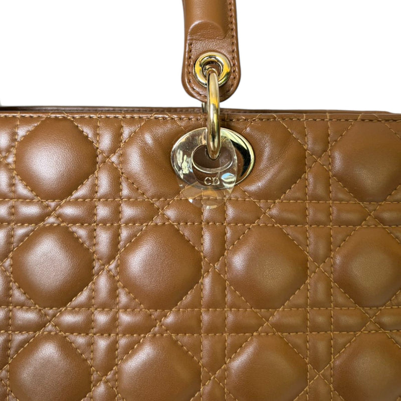 Lady Dior Lambskin Cannage Brown GHW