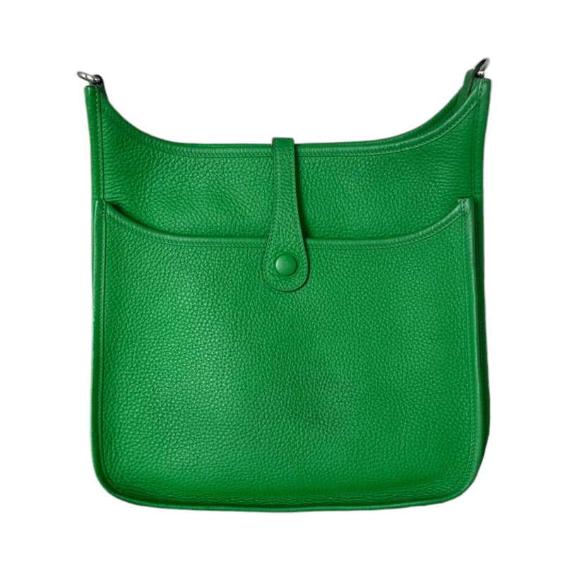 Evelyne III PM Taurillon Clemence Calfskin Green PHW