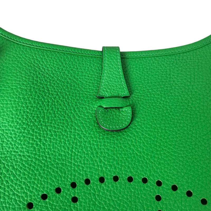 Evelyne III PM Taurillon Clemence Calfskin Green PHW