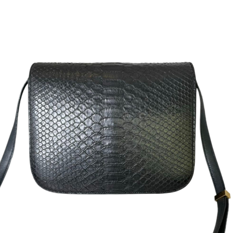 Classic Box Flap Medium Python Black GHW