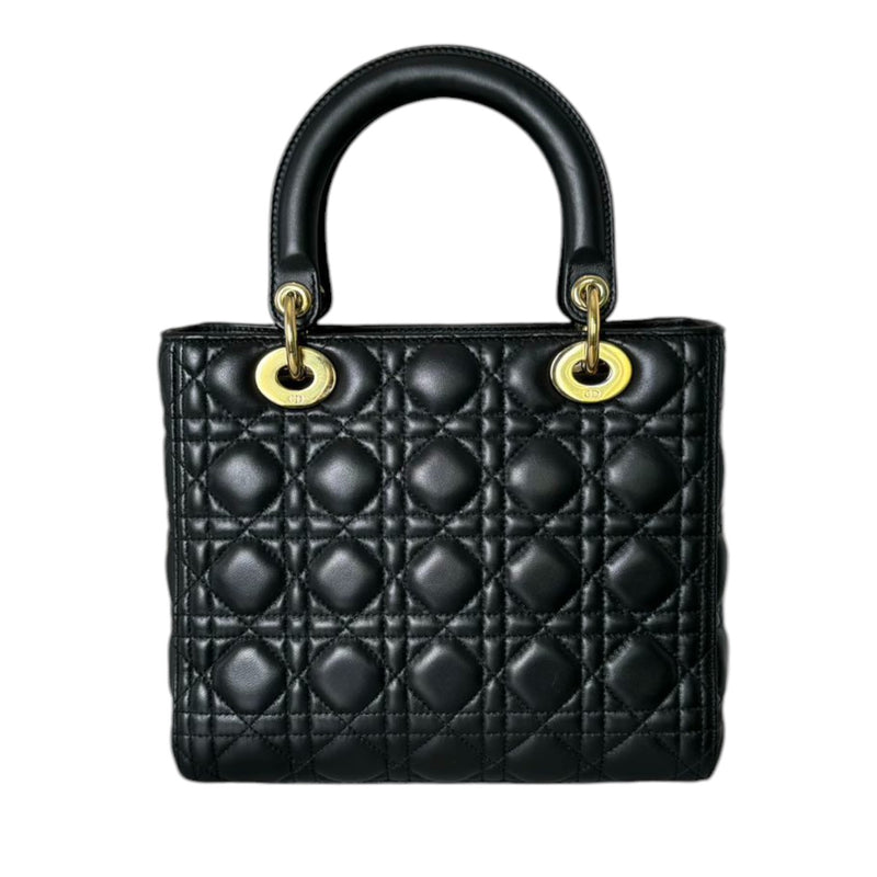 Lady Dior Medium Lambskin Black GHW