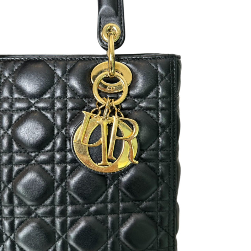 Lady Dior Medium Lambskin Black GHW