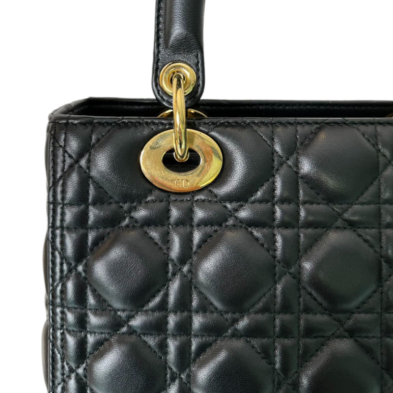 Lady Dior Medium Lambskin Black GHW