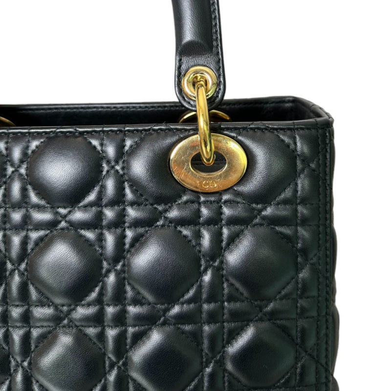 Lady Dior Medium Lambskin Black GHW