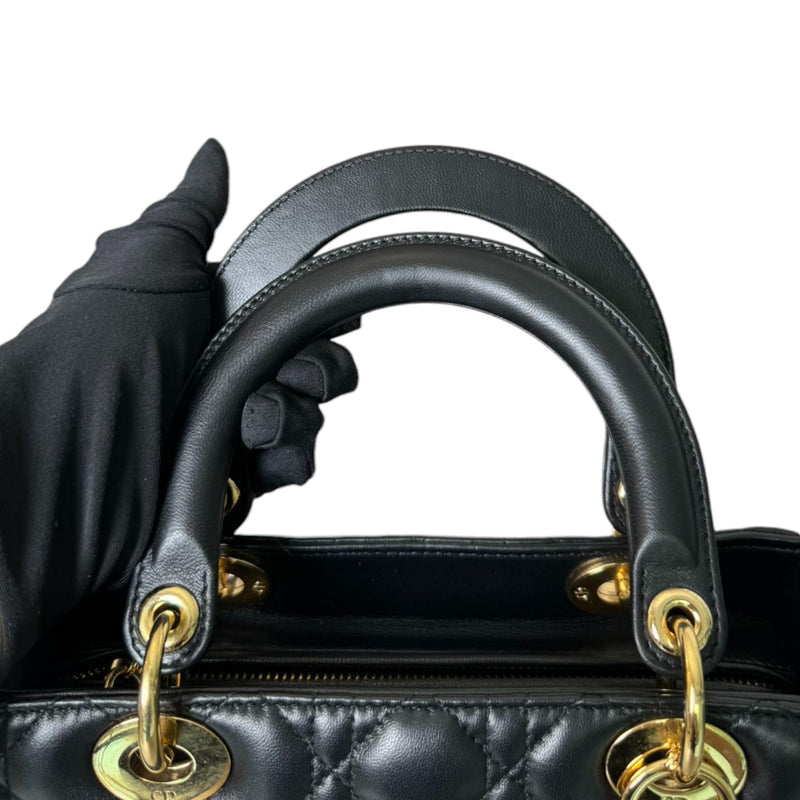 Lady Dior Medium Lambskin Black GHW