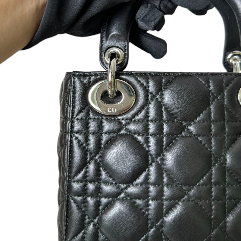 Lady Dior Mini Lambskin Quilted Black SHW