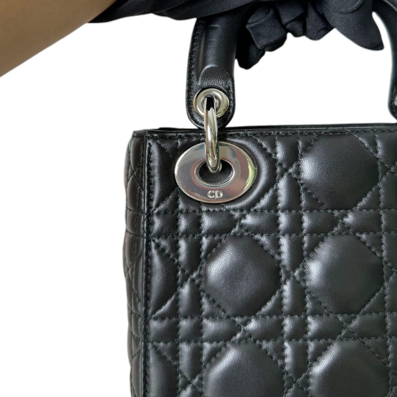 Lady Dior Mini Lambskin Quilted Black SHW