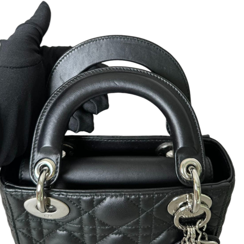 Lady Dior Mini Lambskin Quilted Black SHW