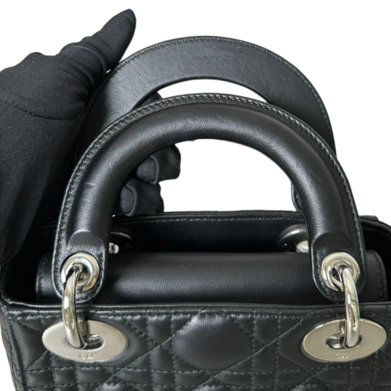 Lady Dior Mini Lambskin Quilted Black SHW