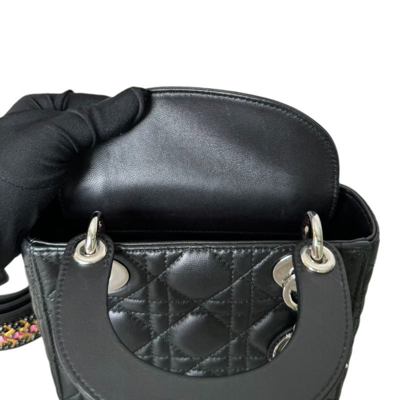 Lady Dior Mini Lambskin Quilted Black SHW