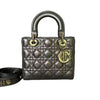 Medium Lady Dior Lambskin Quilted Grey GHW