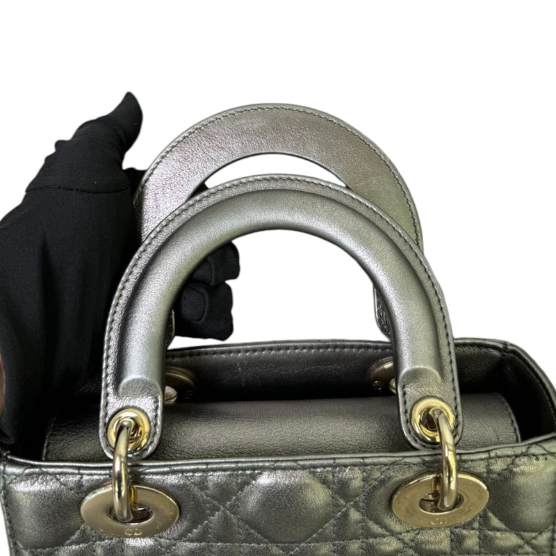 My ABC Dior Lady Dior Small Lambskin Metallic Grey GHW