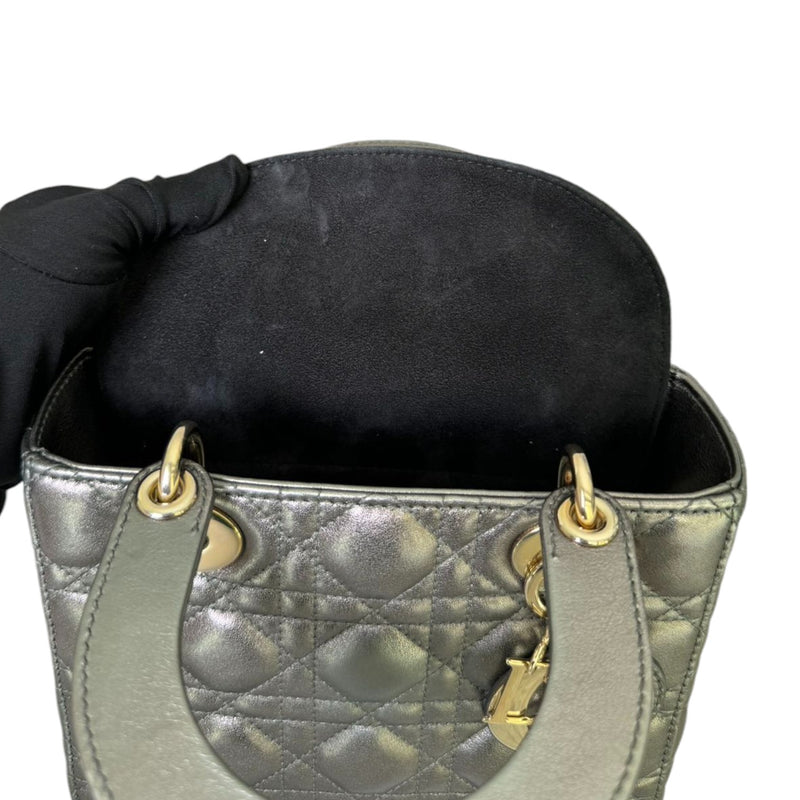 My ABC Dior Lady Dior Small Lambskin Metallic Grey GHW