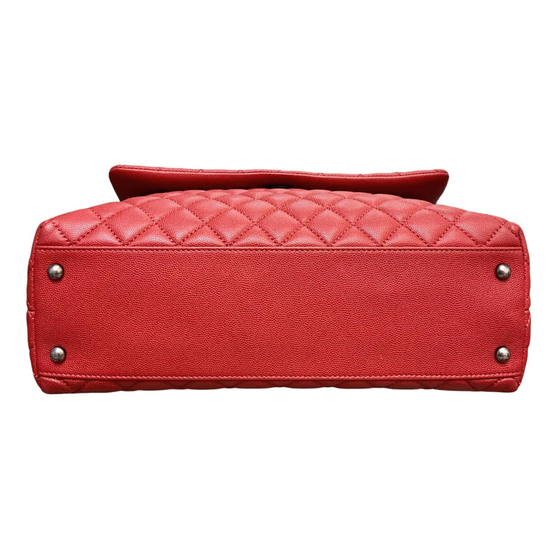 Coco Handle Flap Medium Caviar Quilted Red RHW