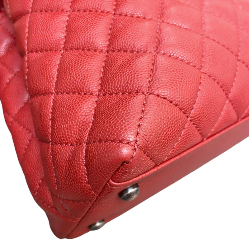 Coco Handle Flap Medium Caviar Quilted Red RHW