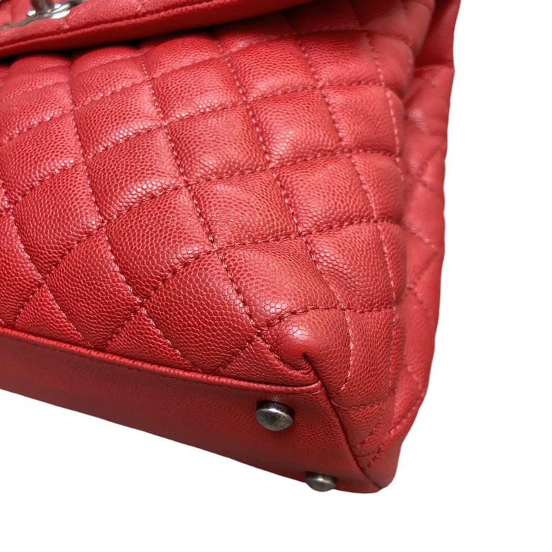 Coco Handle Flap Medium Caviar Quilted Red RHW