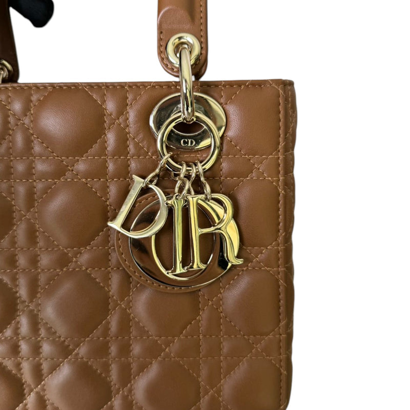 My ABC Dior Lady Dior Small Lambskin Cannage Brown GHW