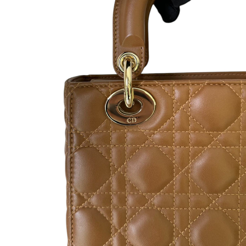 My ABC Dior Lady Dior Small Lambskin Cannage Brown GHW