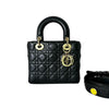 Lady Dior Medium Python Black and White SHW