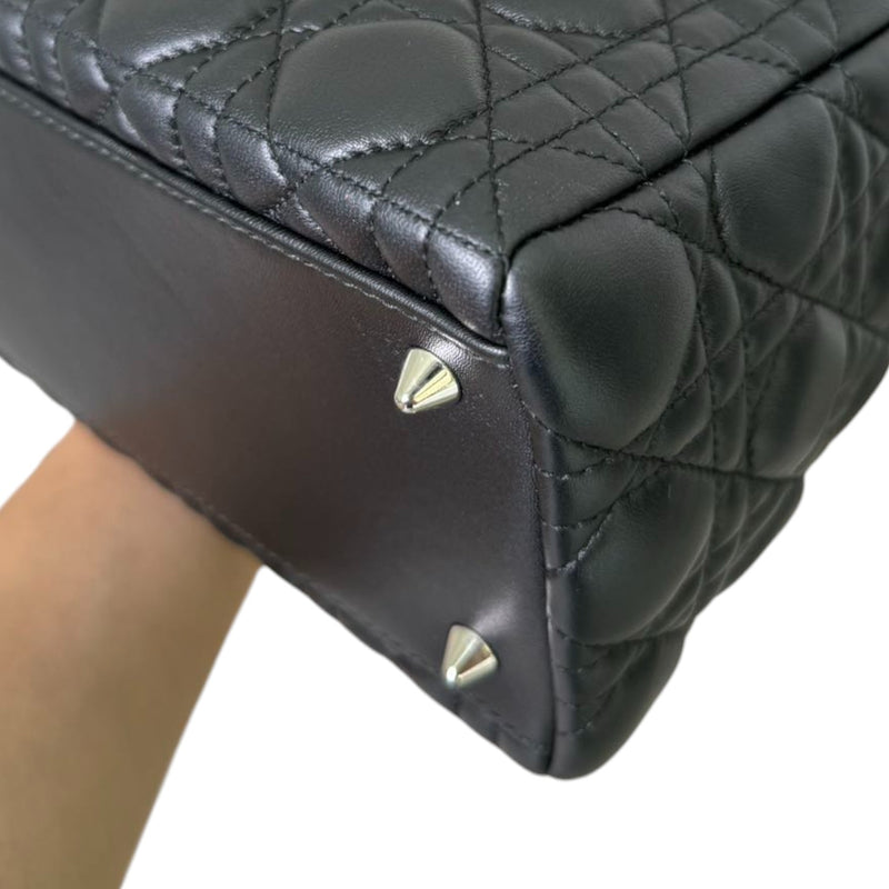 Lady Dior Medium Lambskin Cannage Black SHW