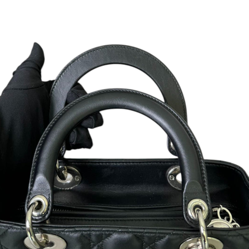 Lady Dior Medium Lambskin Cannage Black SHW