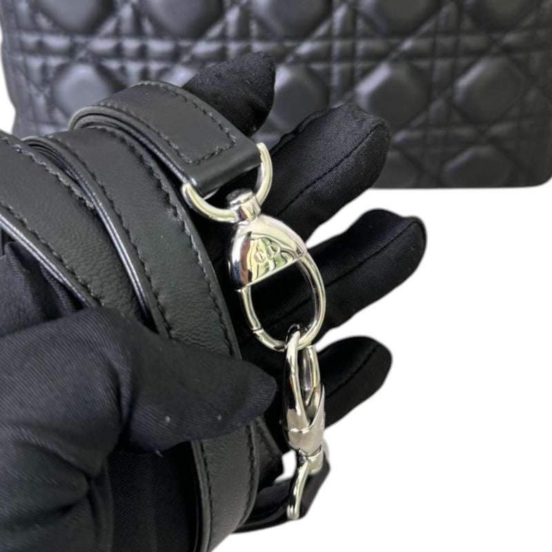 Lady Dior Medium Lambskin Cannage Black SHW