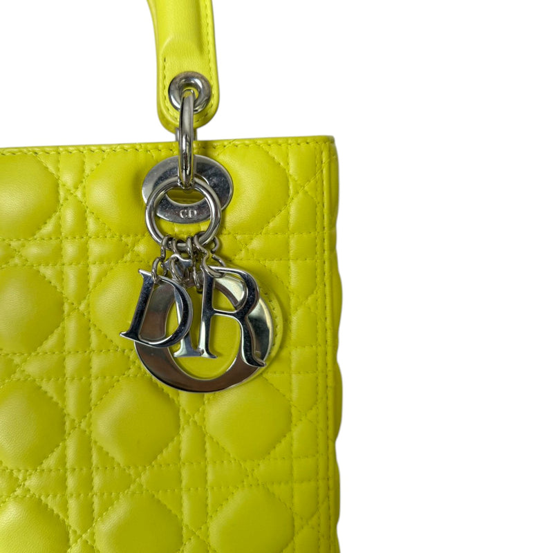 Lady Dior Medium Lambskin Yellow SHW