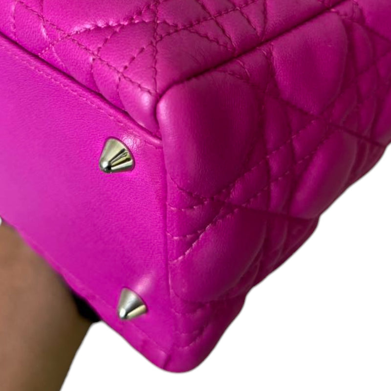 Lady Dior Medium Lambskin Cannage Purple GHW