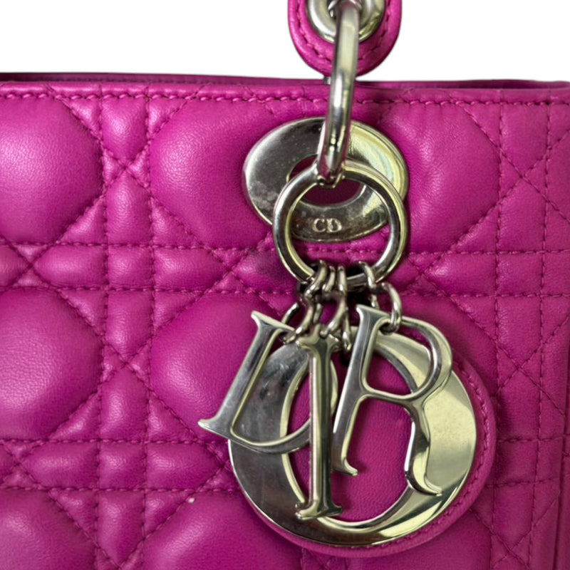 Lady Dior Medium Lambskin Cannage Purple GHW